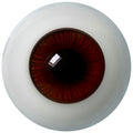 Lauschaer Glass Eyes - Chocolate Brown 22mm, Flat Back